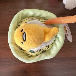 Gudetama Noodle Bowl Plush NWT